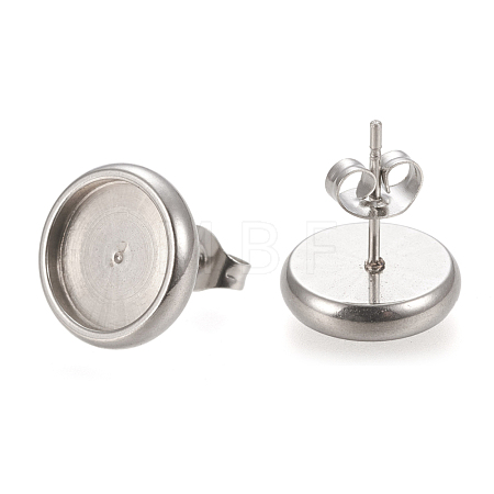 Non-Tarnish 304 Stainless Steel Stud Earring Settings STAS-K202-05D-P-1