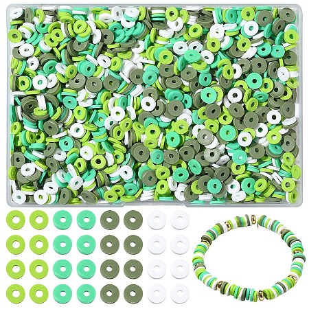 1880Pcs 4 Colors Handmade Polymer Clay Beads CLAY-YW0002-01C-1