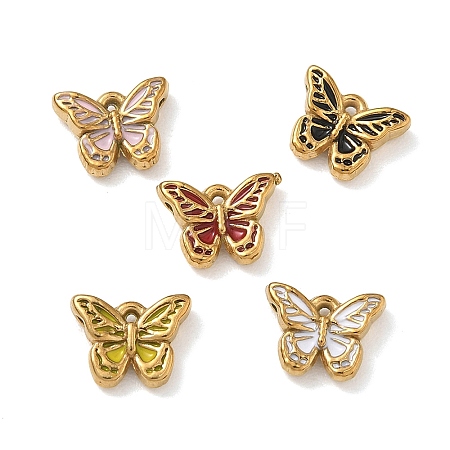 304 Stainless Steel Enamel Pendants FIND-H068-03G-1