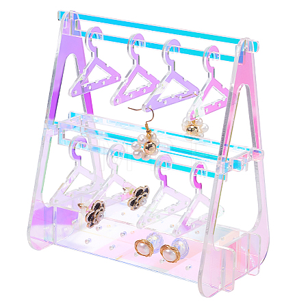 Transparent Acrylic Earring Display Stands EDIS-HY0001-02-1