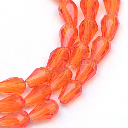 Transparent Glass Bead Strands GLAA-R168-3x5-01D-1