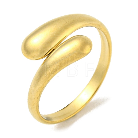 304 Stainless Steel Plain Cuff Ring RJEW-C067-01G-1