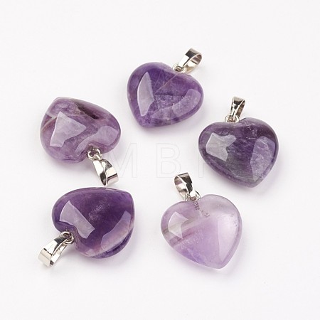 Natural Amethyst Pendants G-G956-B03-FF-1