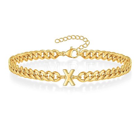 Letter 304 Stainless Steel Link Bracelets FS-WG7830E-23-1