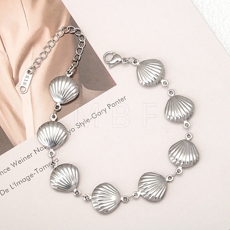 304 Stainless Steel Link Bracelets for Women BJEW-Q041-01A-P-1