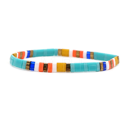 Bohemian Glass Seed Beaded Stretch Bracelets JM4508-8-1