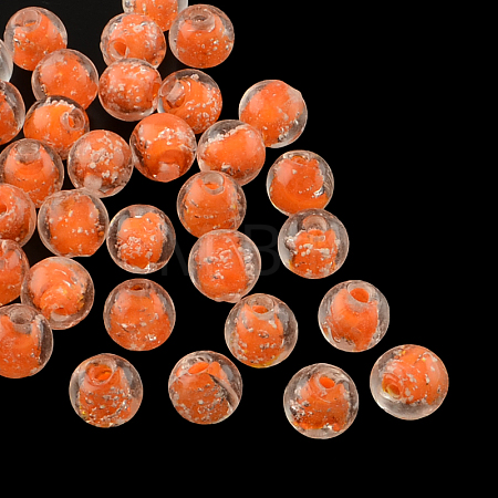 Handmade Luminous Lampwork Beads LAMP-R125-8mm-05-1