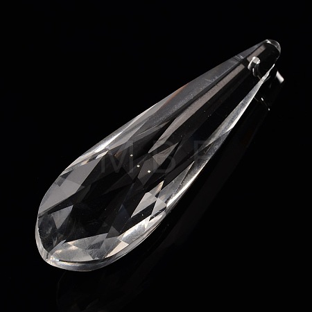 Faceted Teardrop Glass Pendants GLAA-O008-E02-1