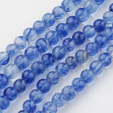 Watermelon Stone Glass Beads Strands G-G913-6mm-03-1