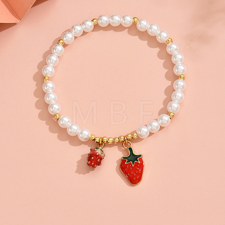 Brass Enamel Charm Bracelets GU0382-3-1