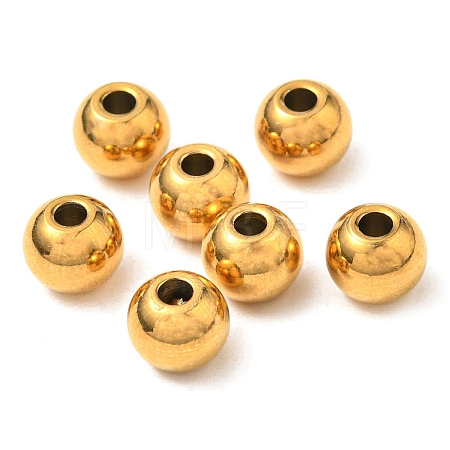304 Stainless Steel Smooth Round Spacer Beads STAS-M006-01A-G-1