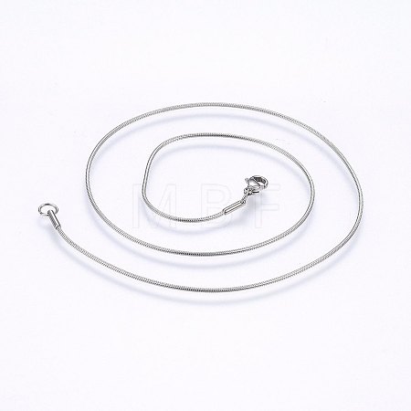 Non-Tarnish 304 Stainless Steel Snake Chain Necklaces NJEW-E122-32A-1