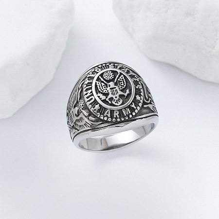 304 Stainless Steel US Military Army Finger Rings for Men YQ5798-4-1