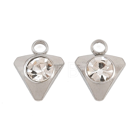 201 Stainless Steel Rhinestone Pendants RB-CBABFDA-12P-01-1