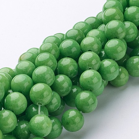 Natural Mashan Jade Round Beads Strands X-G-D263-8mm-XS17-1
