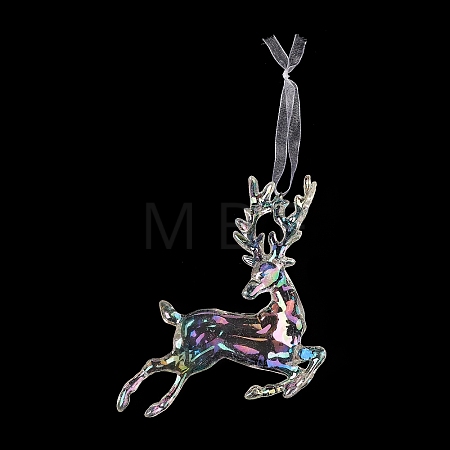 Christmas Transparent Acrylic Big Pendant Decorations HJEW-F017-01-1