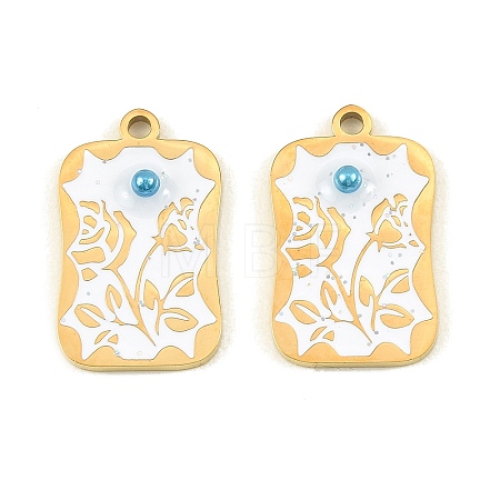 304 Stainless Steel Enamel Pendants STAS-H251-03A-03-1