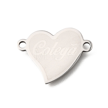 201 Stainless Steel Connector Charms STAS-B143-03G-P-1