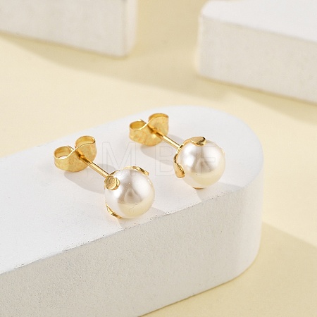 304 Stainless Steel Stud Earrings EJEW-I229-01G-C-1