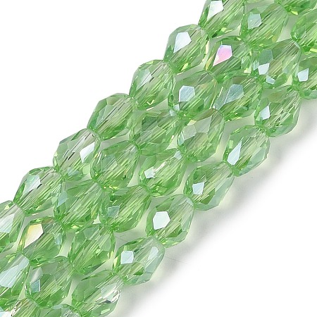 Transparent Electroplate Glass Beads Strands EGLA-N013-T6mm-B13-1