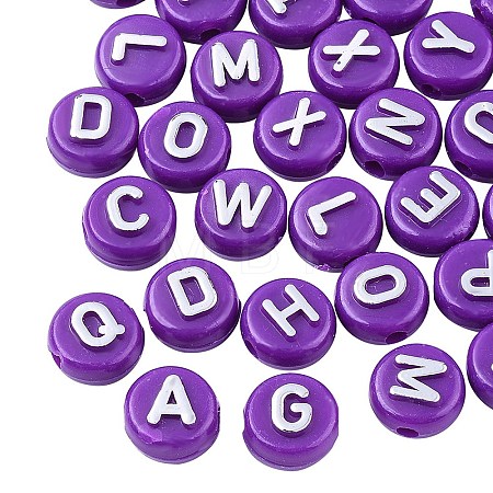 Plating Opaque Acrylic Beads MACR-SZ0001-46D-1