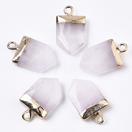 Natural Rose Quartz Pointed Pendants X-G-N326-34K-1
