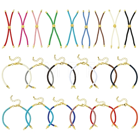 12Pcs 3 Colors Nylon Cords Bracelet Makings Fit for Connector Charms AJEW-YW0001-43B-1