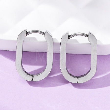 Non-Tarnish 304 Stainless Steel Huggie Hoop Earrings X-STAS-H156-11A-P-1