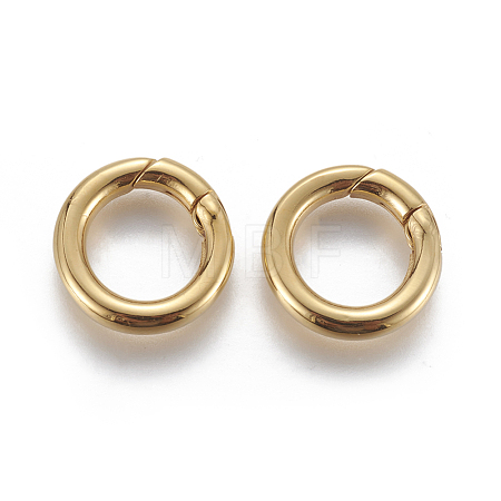 304 Stainless Steel Spring Gate Rings X-STAS-D070-01G-2-1