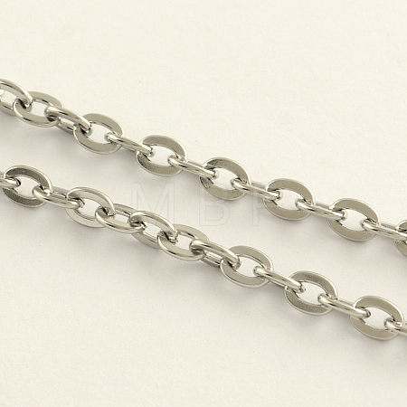 Non-Tarnish 3.28 Feet 304 Stainless Steel Cable Chains X-CHS-R008-14-1