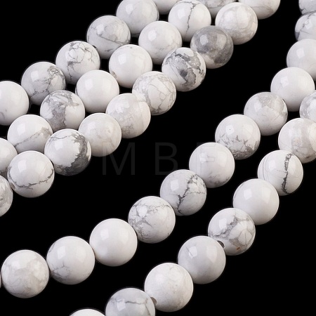 Natural Howlite Beads Strands TURQ-G090-8mm-1