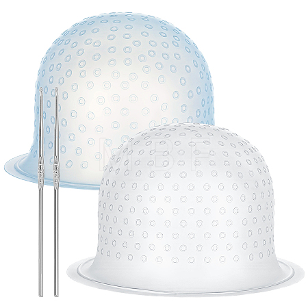 2Pcs 2 Colors Silicone Highlighting Hairpiece Hat Tools AJEW-GA0010-29-1