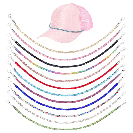 12Pcs Plastic Hat Chains AJEW-WH0709-349-1