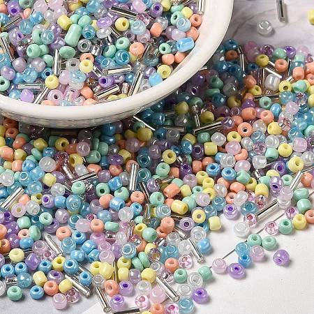 Opaque & Transparent Inside Colours Glass Seed Beads SEED-F004-02A-1