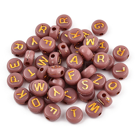 Plating Acrylic Beads OACR-P017-A05-1