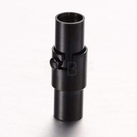 304 Stainless Steel Locking Tube Magnetic Clasps STAS-I045-12-4mm-1