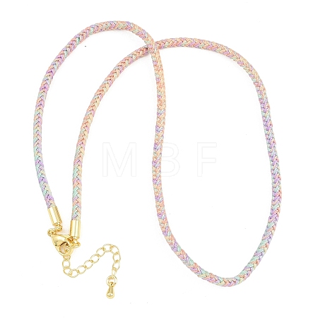Braided Polycotton Cord Necklaces Making MAK-F038-B17-G-1
