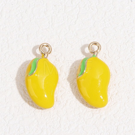 Fruit Alloy Enamel Pendants LS-ENAM-P264-02I-G-1