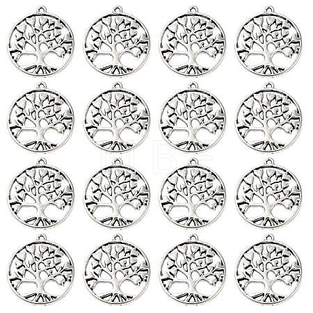 60Pcs Tibetan Style Alloy Pendants TIBEP-SC0002-10-1