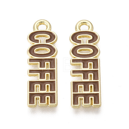 Alloy and Enamel Pendants PALLOY-T093-09D-G-1