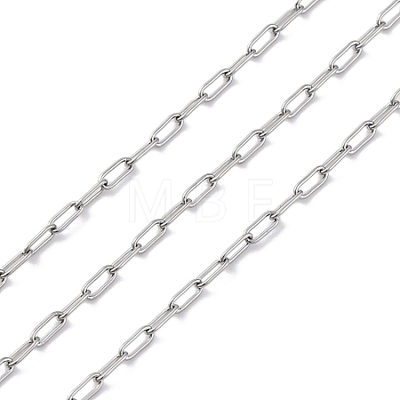 304 Stainless Steel Paperclip Chains CHS-M009-07P-02-1