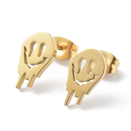 304 Stainless Steel Stud Earrings EJEW-H136-10G-1