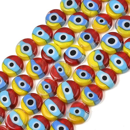 Handmade Evil Eye Lampwork Beads LAMP-C028-01A-01-1