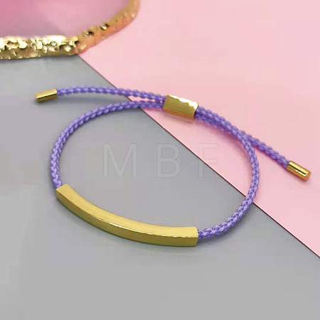 304 Stainless Steel & Braided Cotton Cord Slider Bracelets FS-WG628A0-08-1
