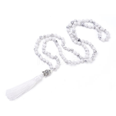 Tassel Pendant Necklaces NJEW-P191-A09-1
