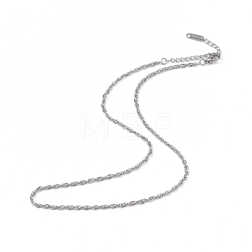 Non-Tarnish 304 Stainless Steel Rope Chain Necklace for Men Women NJEW-K245-010C-1