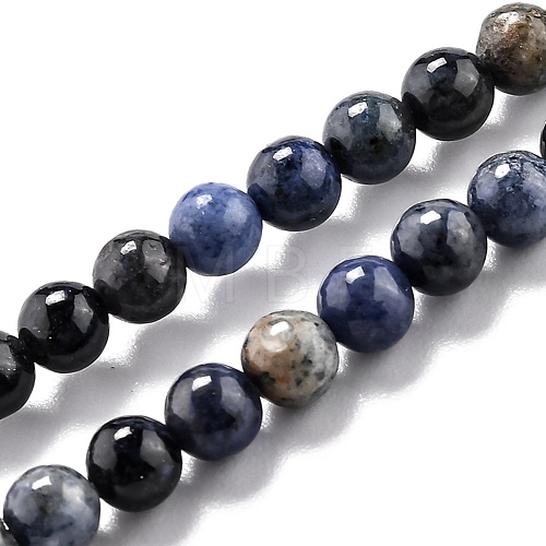 Natural Dumortierite Quartz Beads Strands G-O199-07A-1