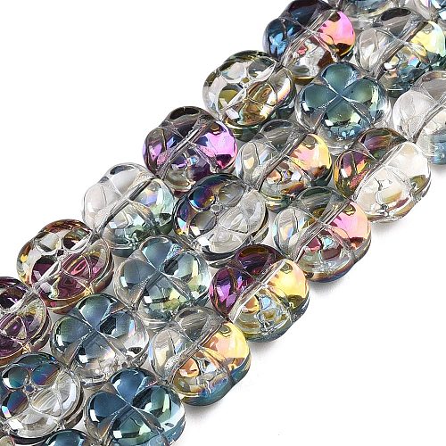 Electroplate Glass Beads Strands EGLA-T021-06G-1