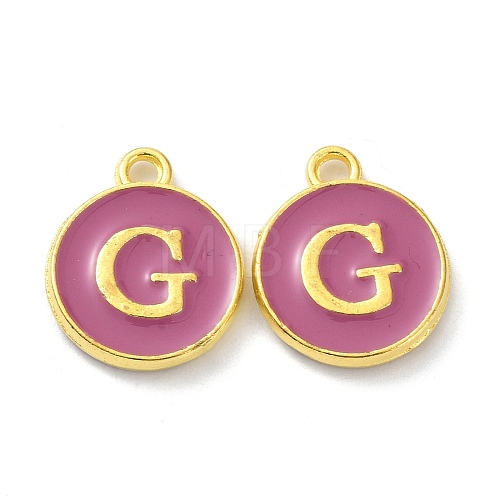 Golden Plated Alloy Enamel Charms ENAM-XCP0001-13G-1