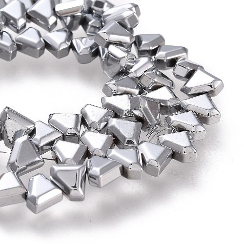 Electroplate Non-Magnetic Synthetic Hematite Beads Strands G-M359-01C-1